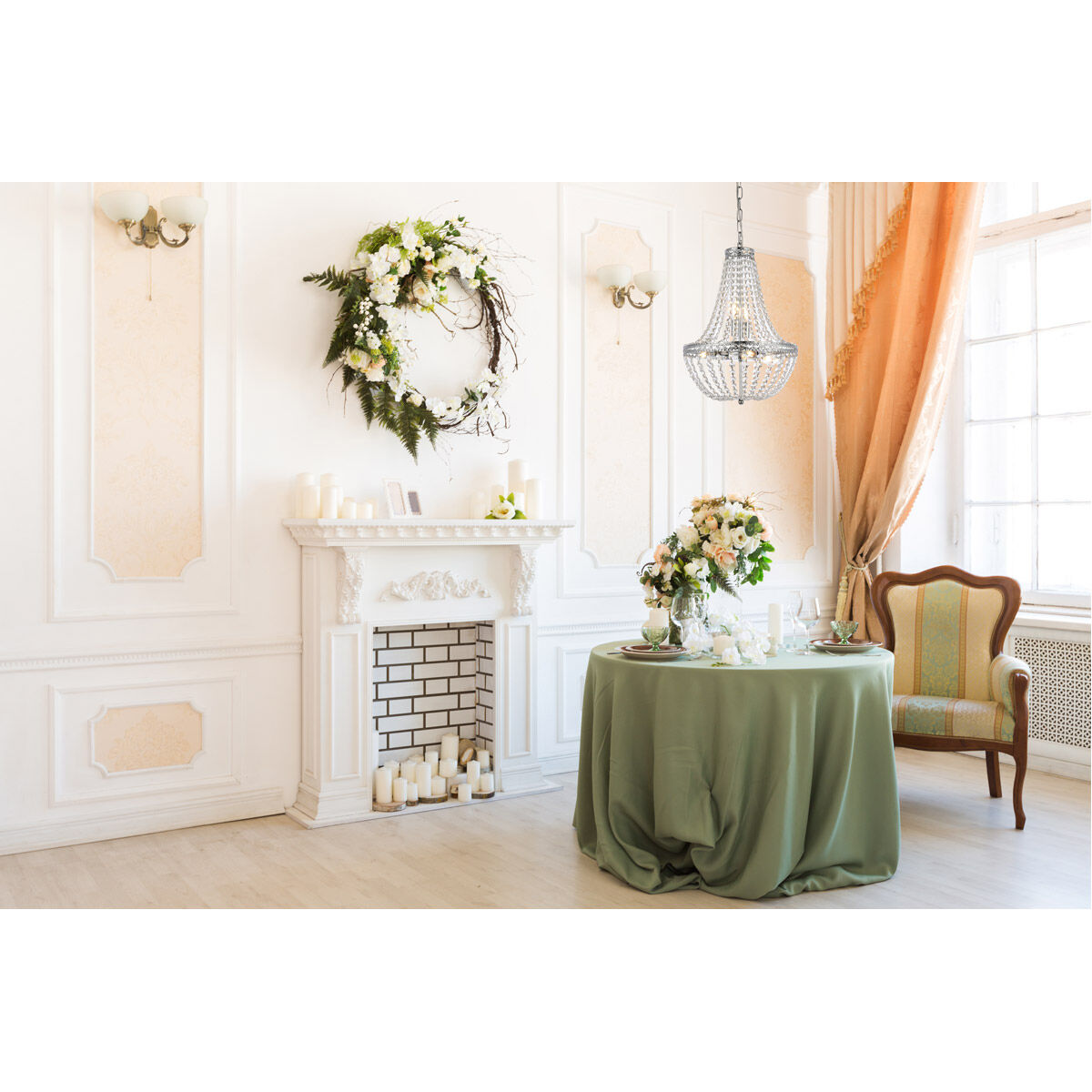 Valeria 5 Light 14 inch Chrome Pendant Ceiling Light