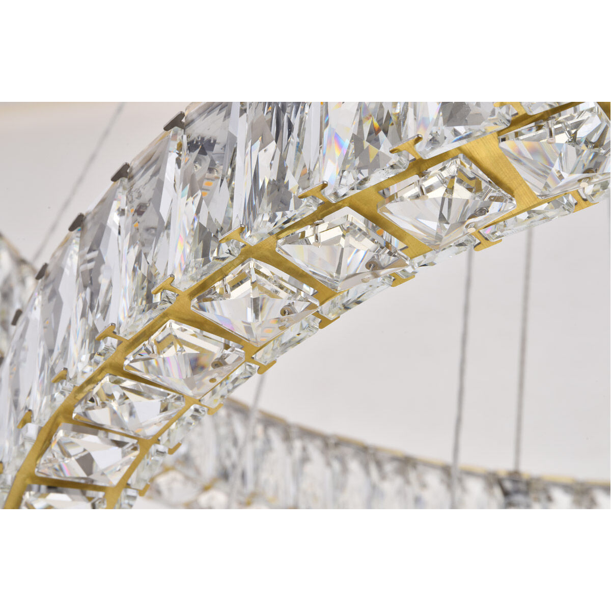Monroe LED 42 inch Gold Chandelier Ceiling Light