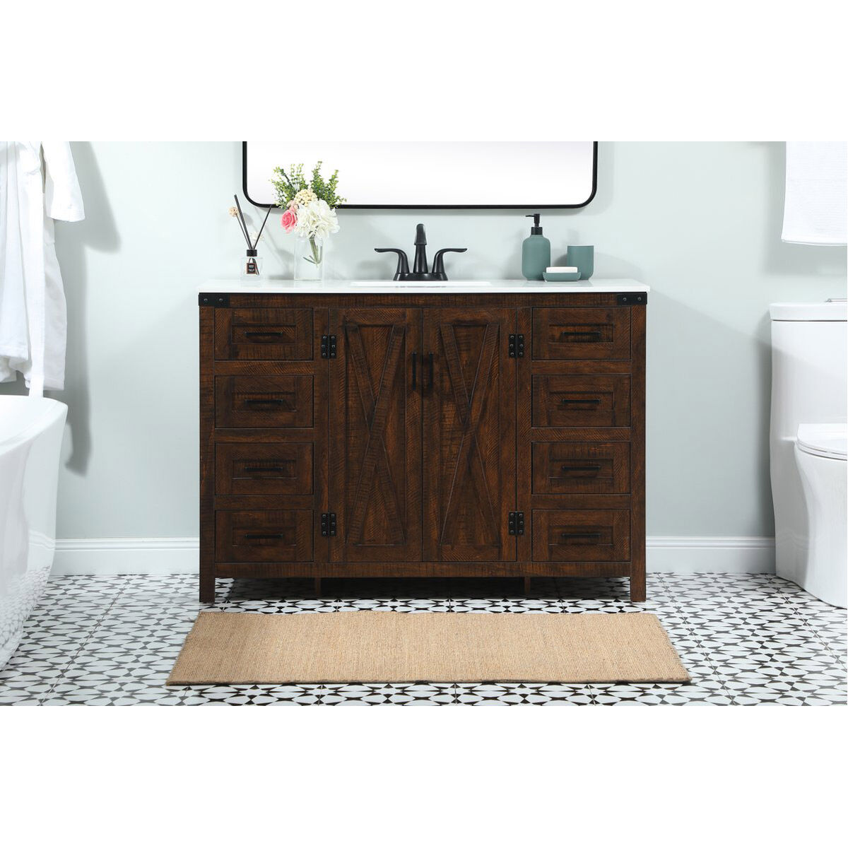 Grant 48 X 19 X 34 inch Expresso Vanity Sink Set in Not Included