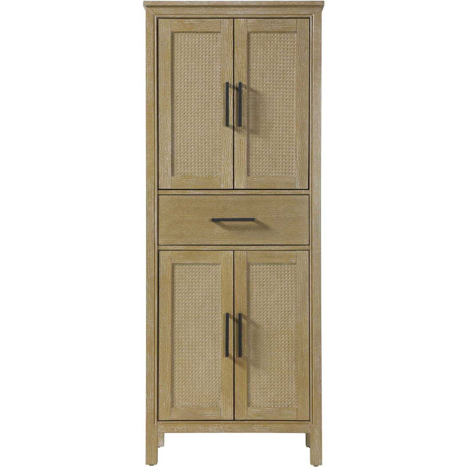 Alina Linen Oak Bathroom Storage Cabinet