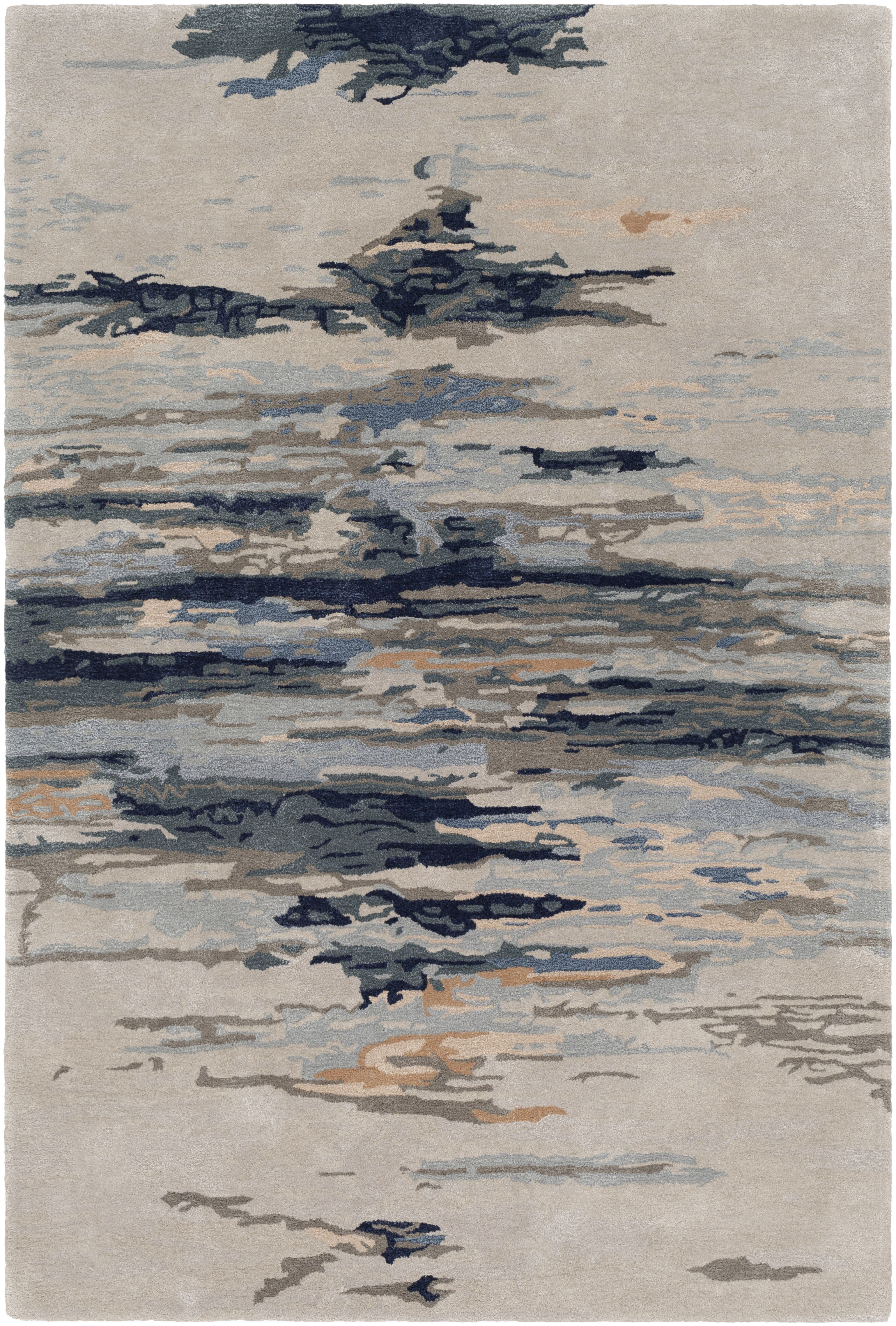 Kavita 168 X 120 inch Medium Gray Rug in 10 x 14, Rectangle