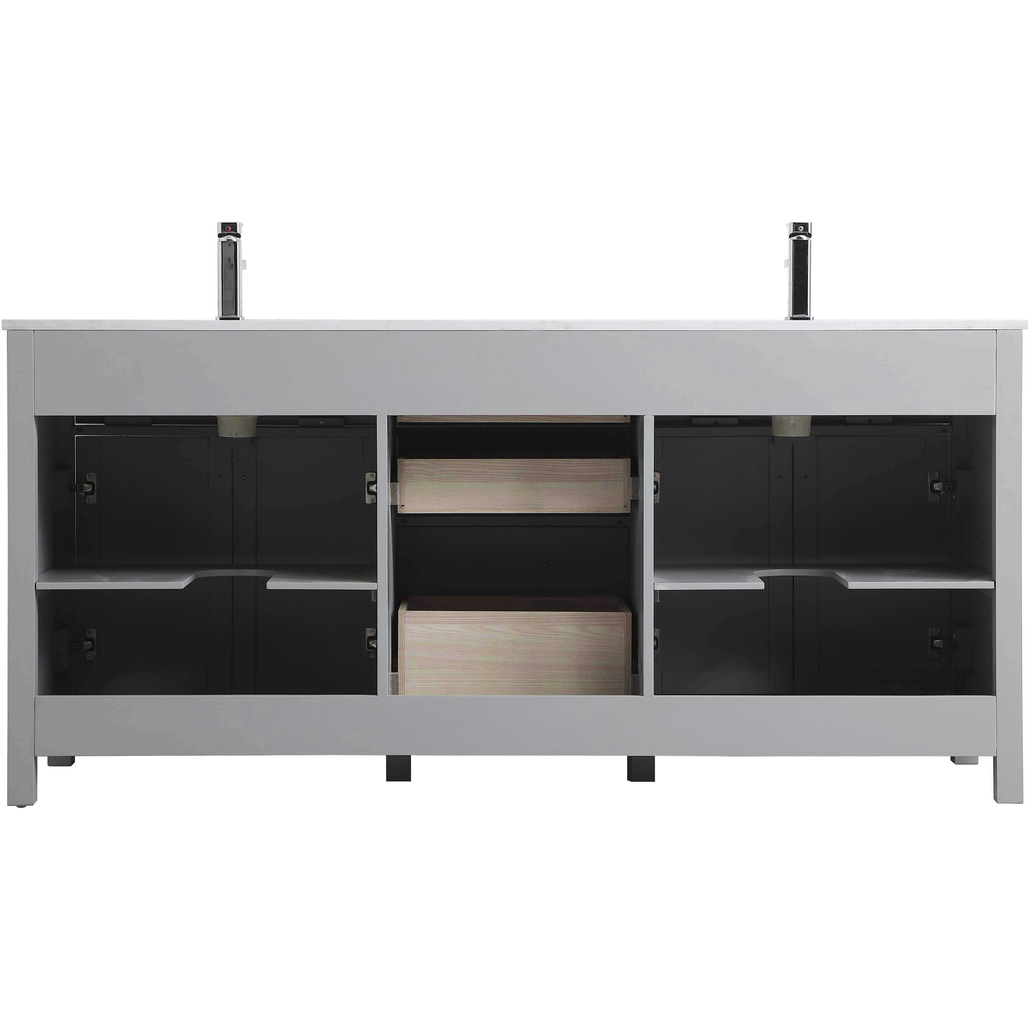 Lewis 72 X 22 X 34 inch Grey Vanity Sink Set