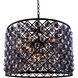 Madison 8 Light 28 inch Matte Black Pendant Ceiling Light in Silver Shade, Faceted Royal Cut, Urban Classic