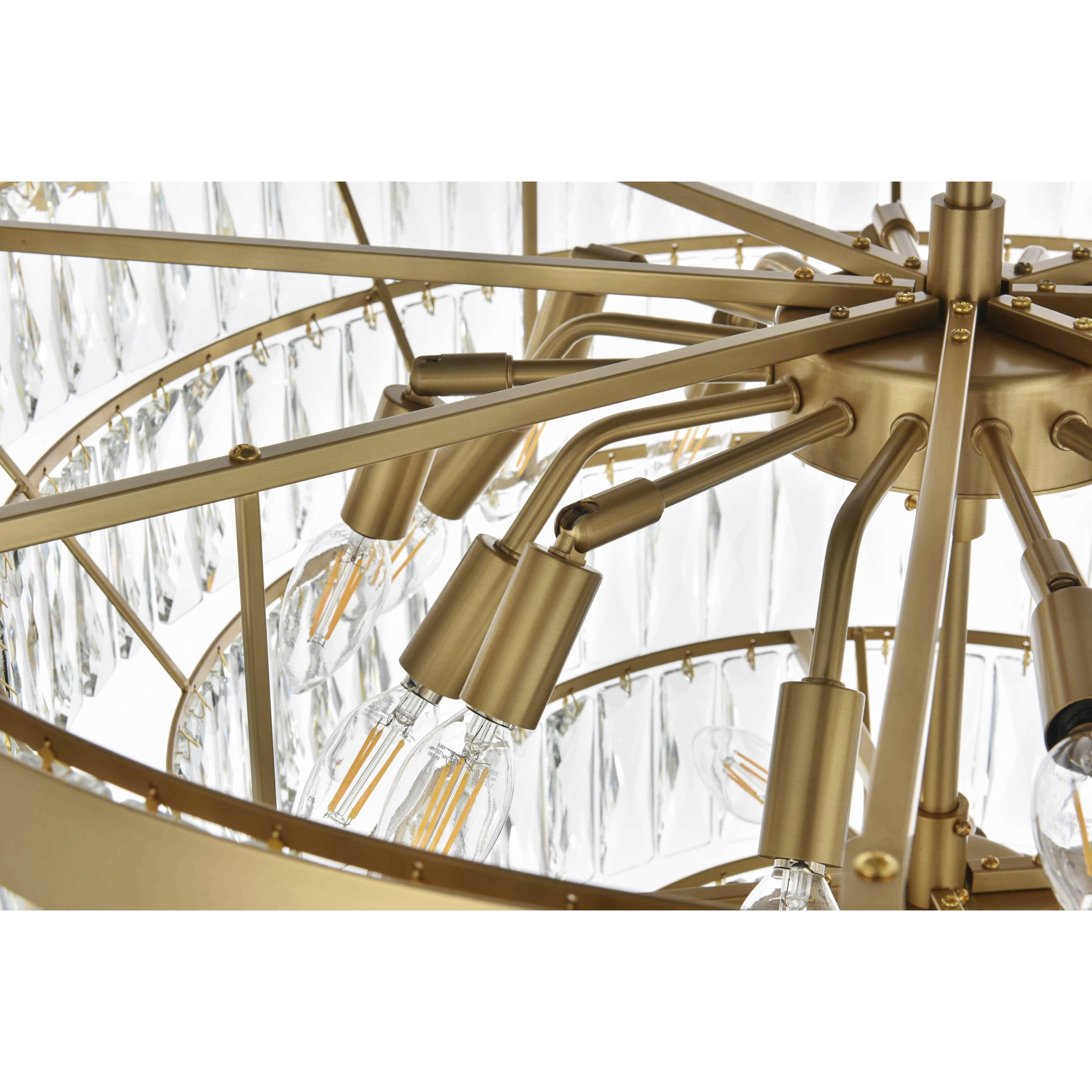 Josephine 25 Light 32 inch Satin Gold Chandelier Ceiling Light