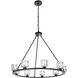 Cadence 9 Light 36 inch Black Chandelier Ceiling Light