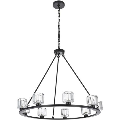 Cadence 9 Light 36 inch Black Chandelier Ceiling Light