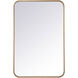 Evermore 30 X 20 inch Brass Mirror 