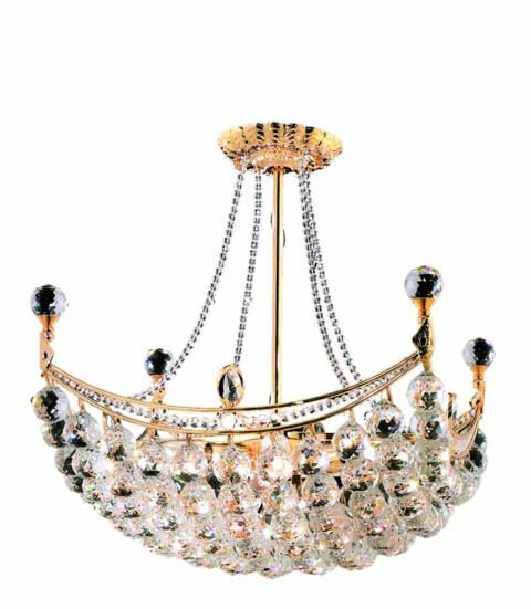 Corona 8 Light 20 inch Gold Dining Chandelier Ceiling Light in Royal Cut