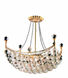 Corona 8 Light 20 inch Gold Dining Chandelier Ceiling Light in Royal Cut
