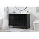 Bennett 48 X 21 X 35 inch Black Vanity Sink Set