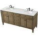 Park Avenue 72 X 21.5 X 35 inch Driftwood Vanity Sink Set in Dark Walnut