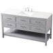 Sinclaire 60 X 22 X 34 inch Gray Vanity Sink Set