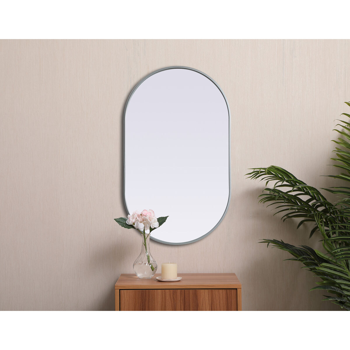 Asha 40 X 24 inch Silver Mirror in 24 x 40