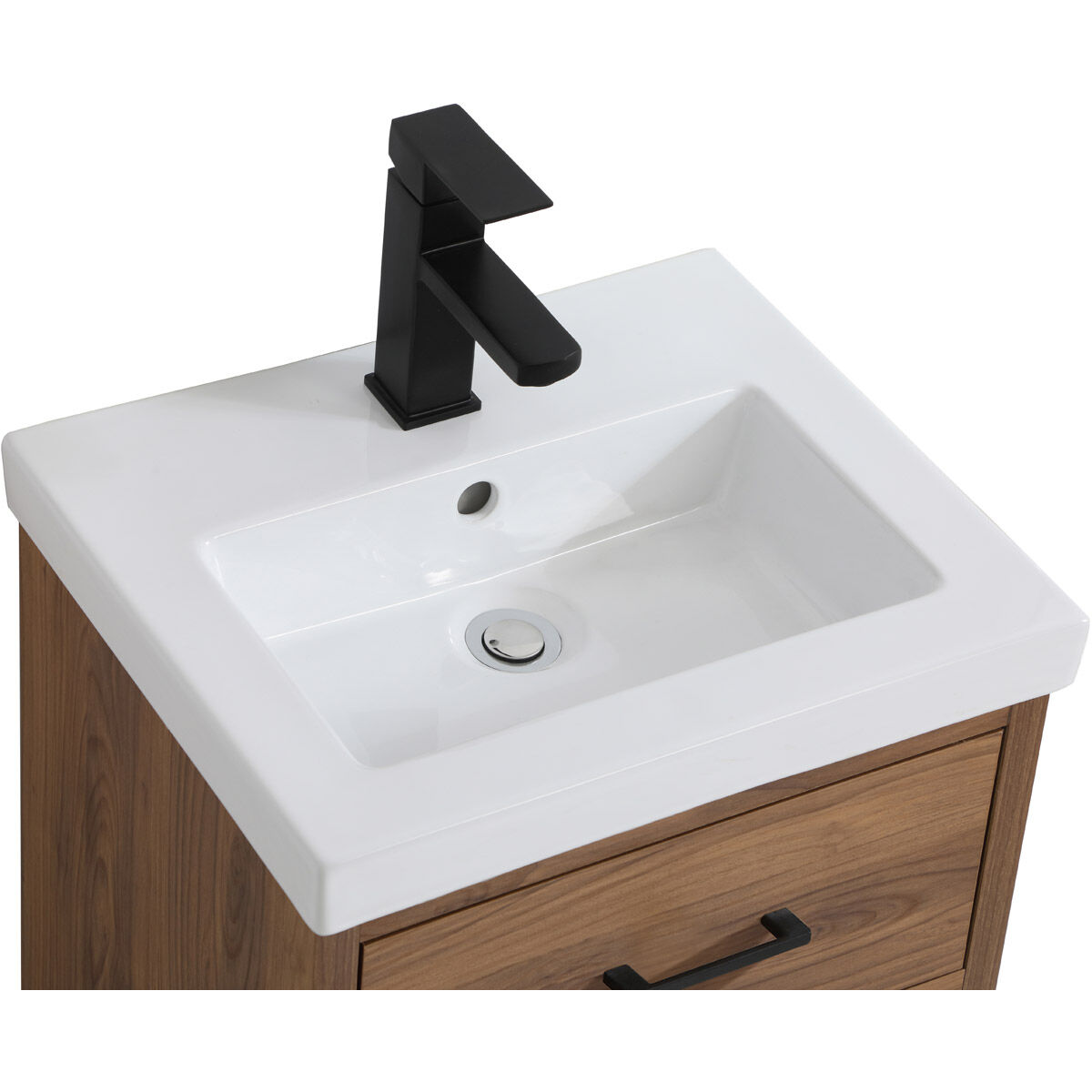 Boise 18.11 X 18.11 X 33.46 inch Walnut Brown and Black Vanity Sink Set