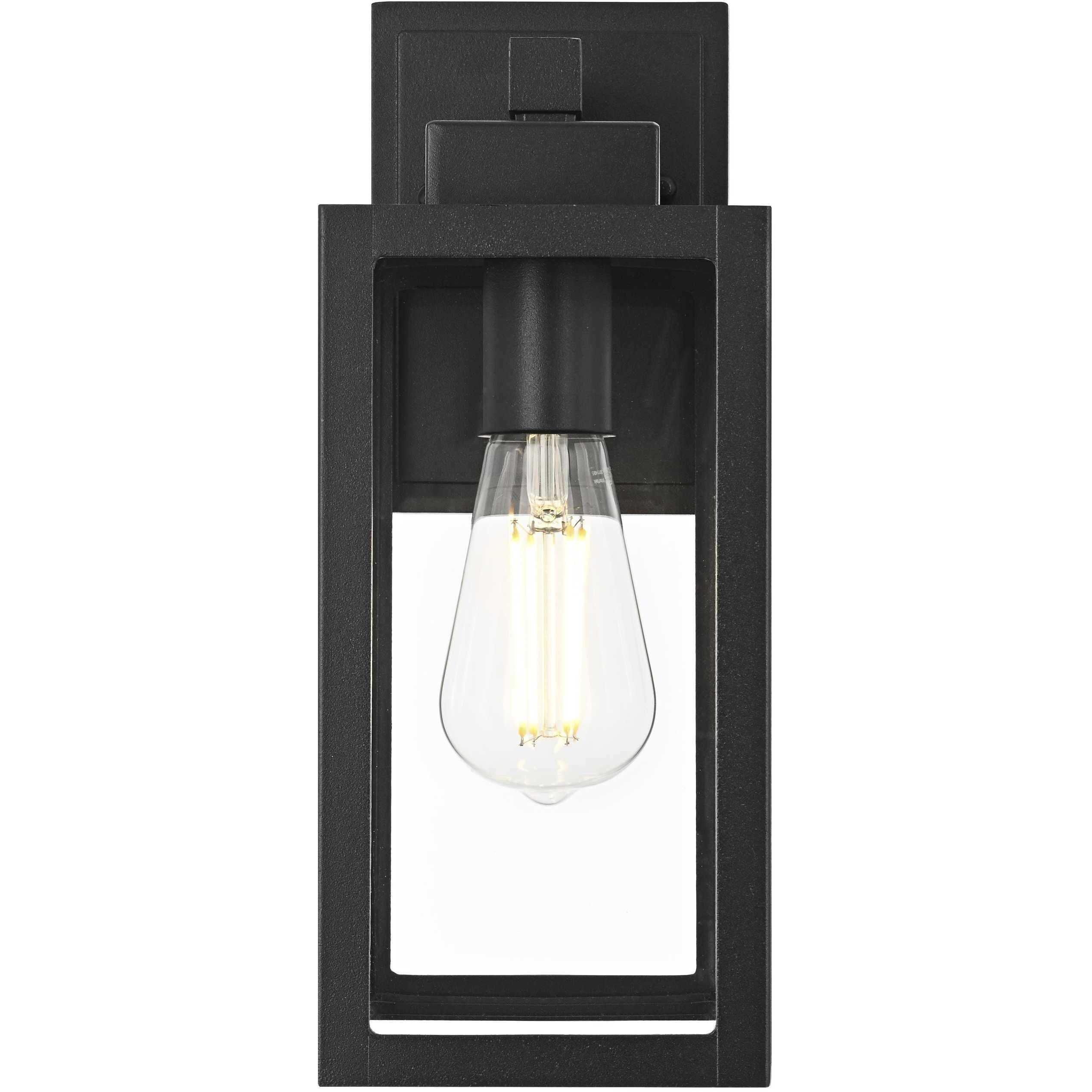 Veda 1 Light 13 inch Black Outdoor Wall Sconce