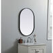 Asha 30 X 20 inch Black Mirror in 20 x 30