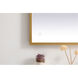 Pier 40 X 24 inch Brass LED Mirror