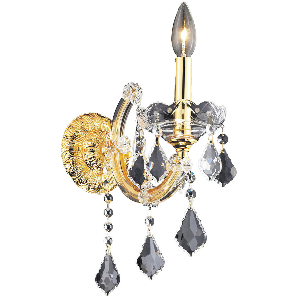 Maria Theresa 1 Light 8 inch Gold Wall Sconce Wall Light in Clear, Royal Cut