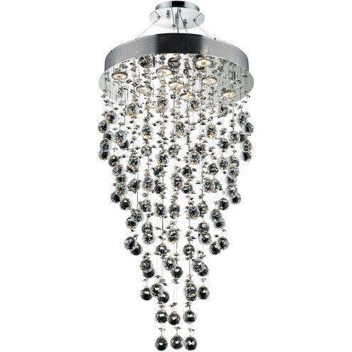 Galaxy 9 Light 20 inch Chrome Dining Chandelier Ceiling Light in GU10, Clear, Royal Cut