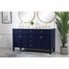 Williams 60 X 35 inch Blue and Brush Gold Vanity Sink Set