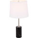 Laurent 28 inch 40.00 watt Polished Nickel and Black Table Lamp Portable Light