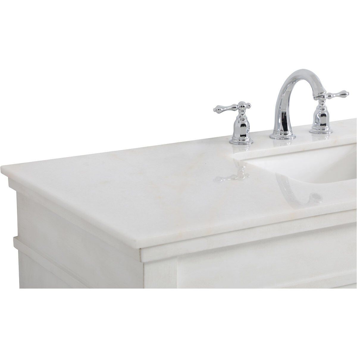 Lexington 48 X 21.5 X 35 inch Antique White Vanity Sink Set
