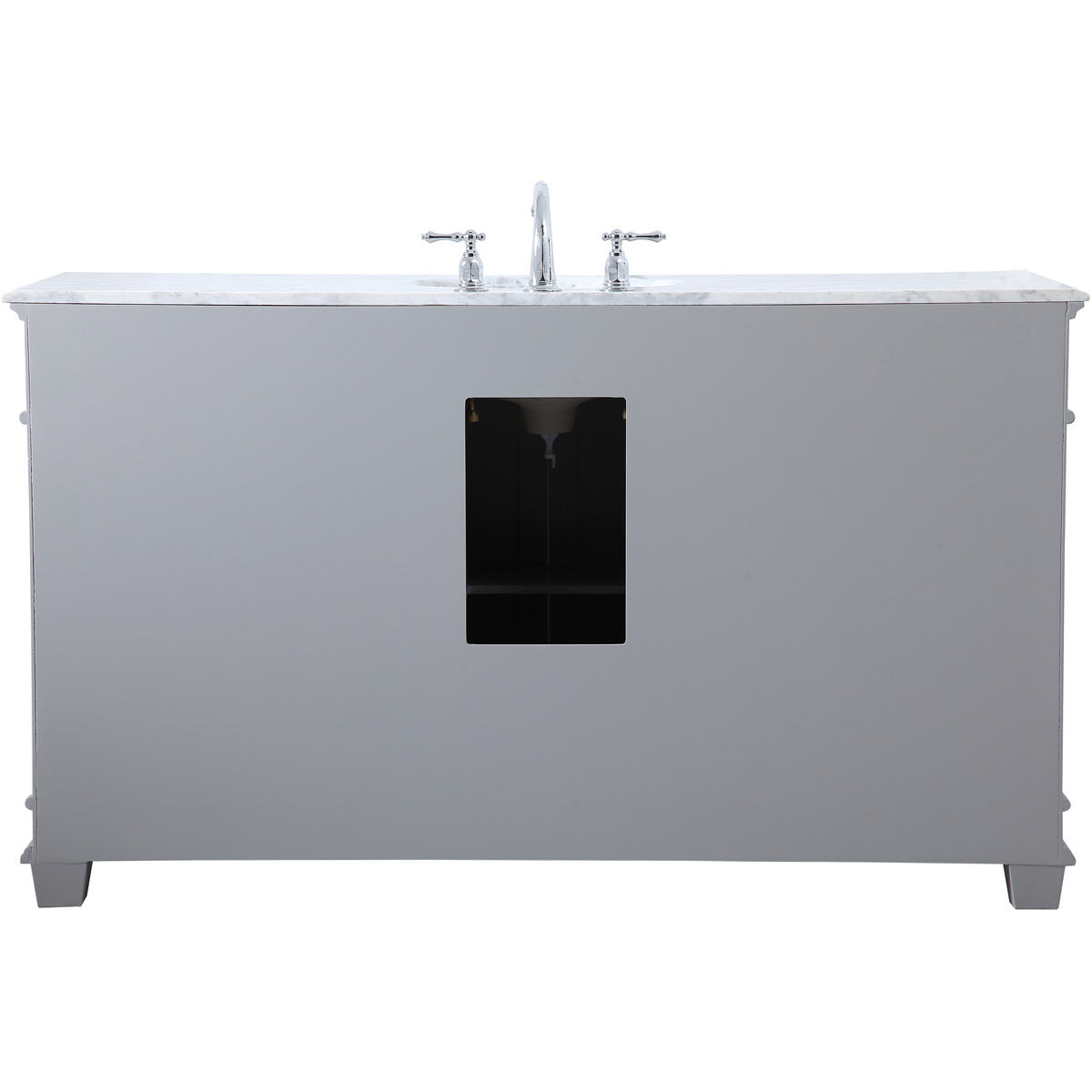 Wesley 60 X 21.5 X 35 inch Grey Vanity Sink Set in Gray