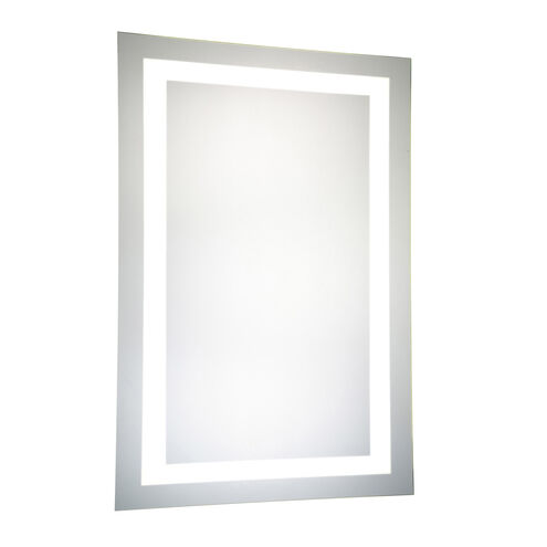 Nova 40 X 24 inch Glossy White Lighted Wall Mirror in 5000K, Dimmable, 5000K, Rectangle, Fog Free