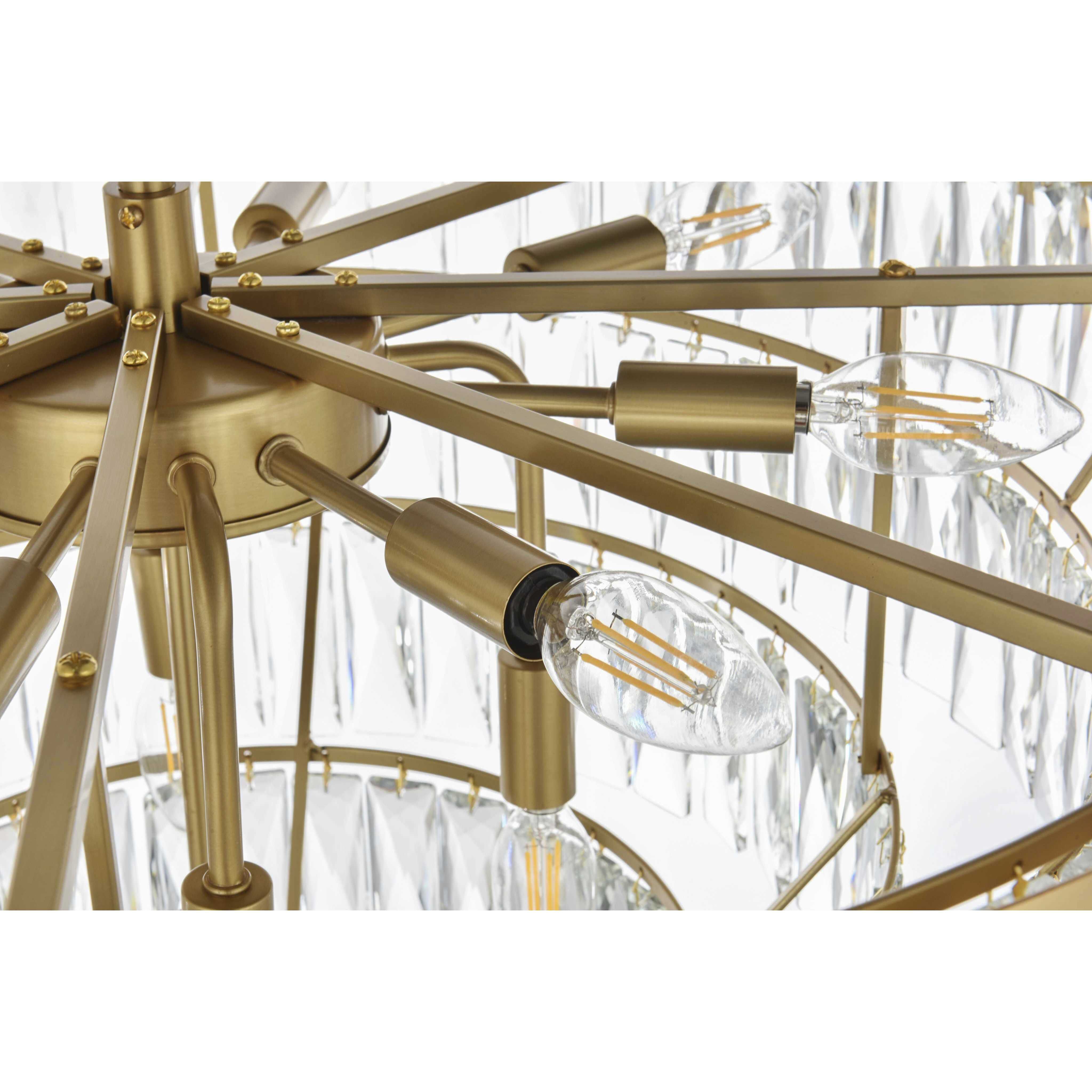 Josephine 13 Light 27.5 inch Satin Gold Chandelier Ceiling Light