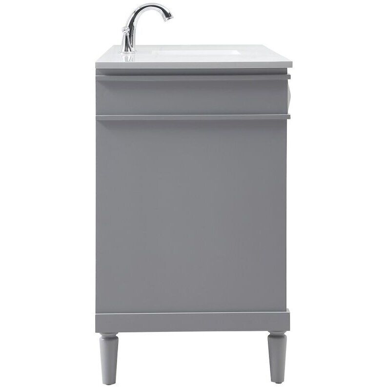 Bennett 60 X 21 X 35 inch Grey Vanity Sink Set