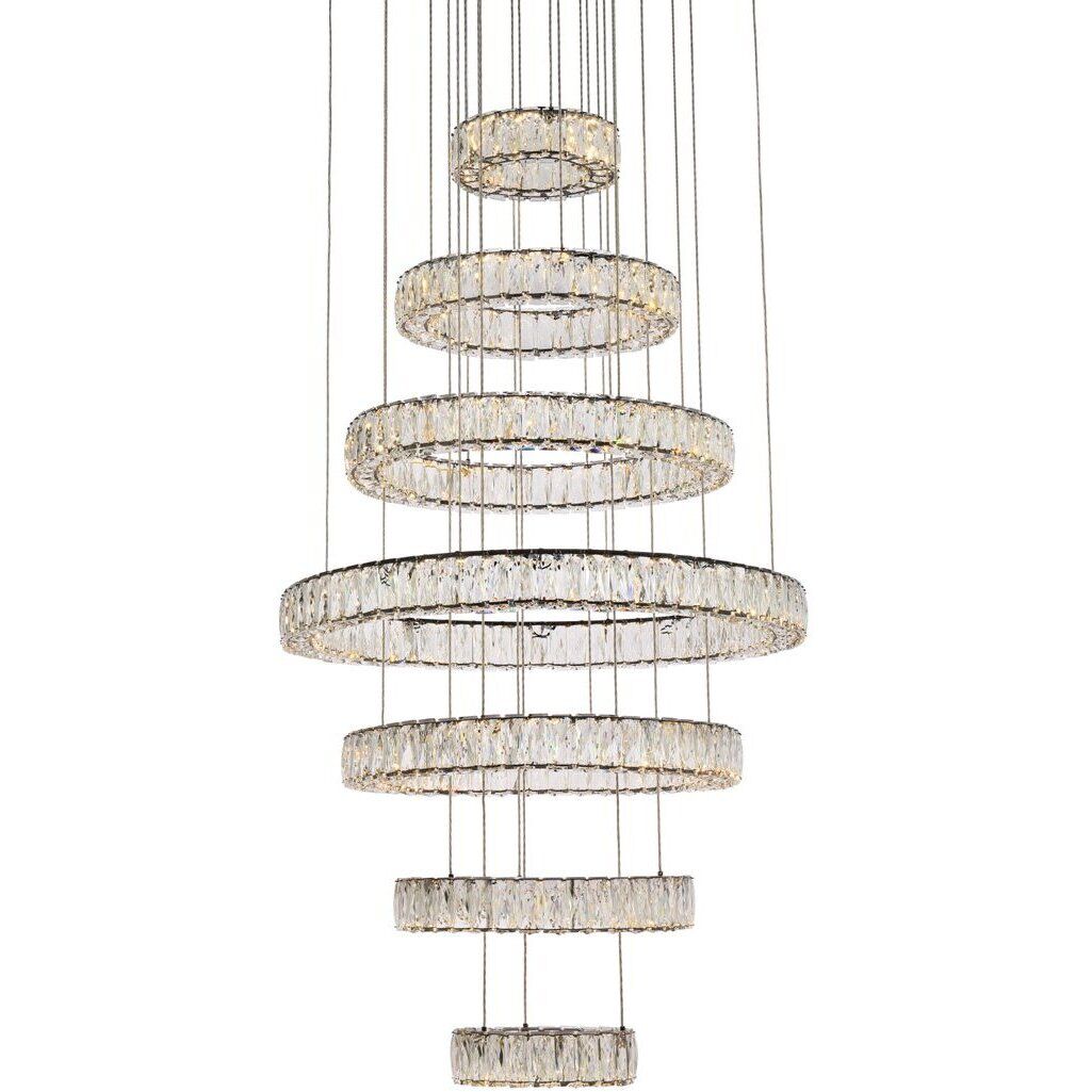 Monroe 7 Light 34 inch Black Chandelier Ceiling Light