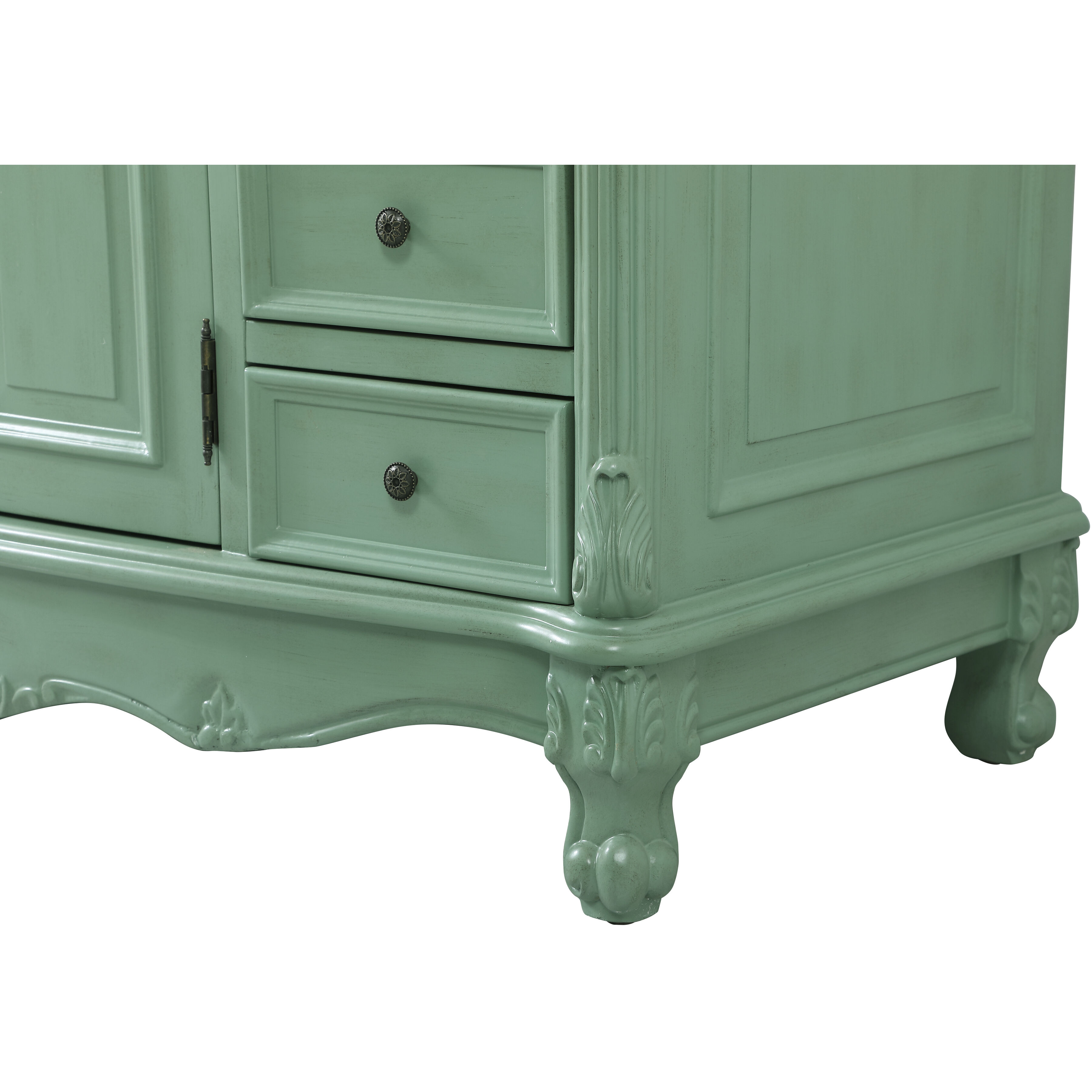 Bordeaux 48 X 22 X 36 inch Vintage Mint Vanity Sink Set