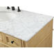 Park Avenue 48 X 21.5 X 35 inch Natural Wood Vanity Sink Set