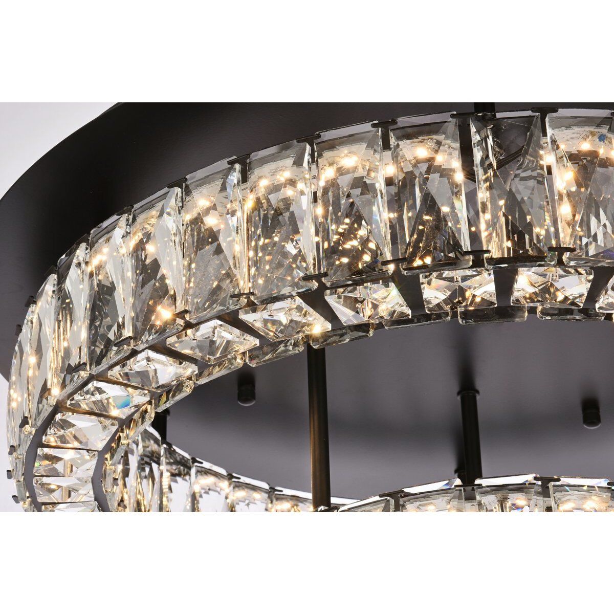 Monroe 2 Light 22 inch Black Flush Mount Ceiling Light 