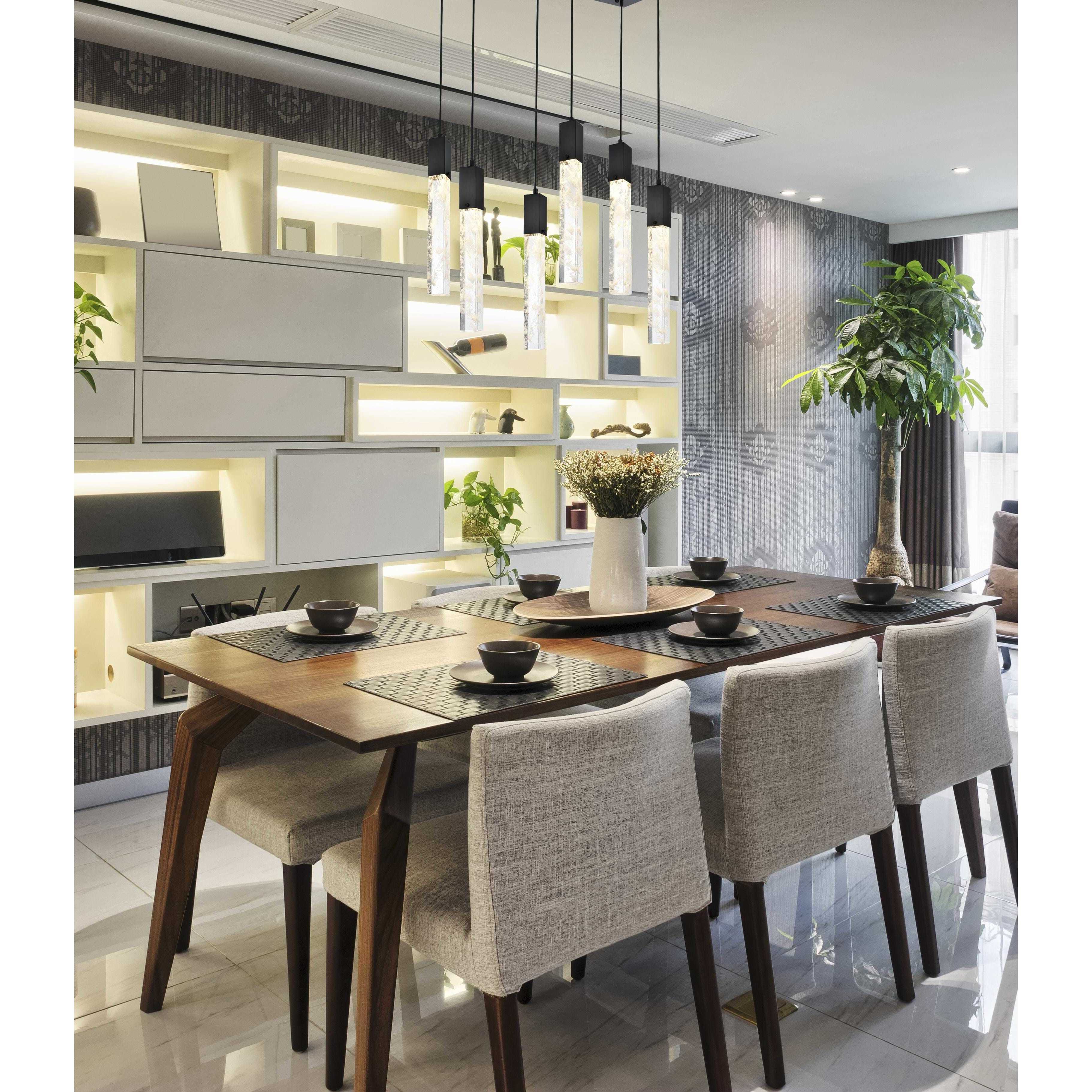 Aurora 6 Light 12 inch Black Pendant Ceiling Light