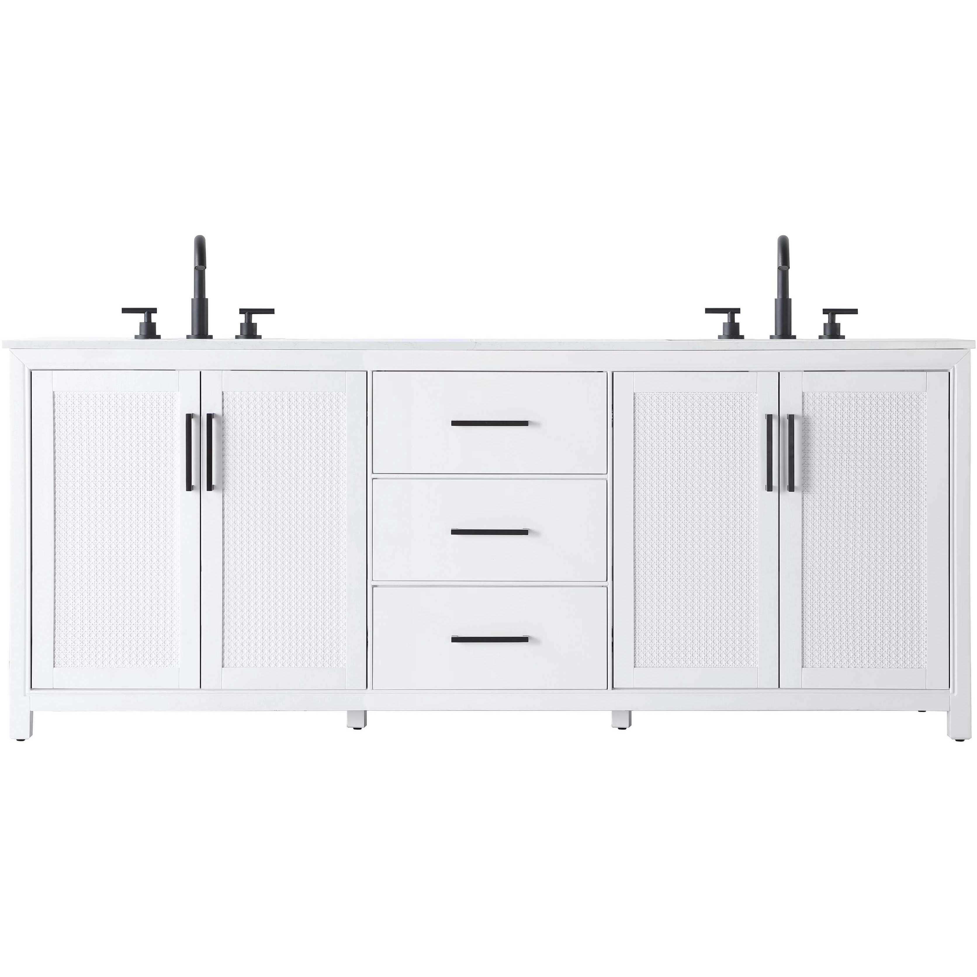 Alina 84 X 34 inch White Bathroom Vanity Cabinet