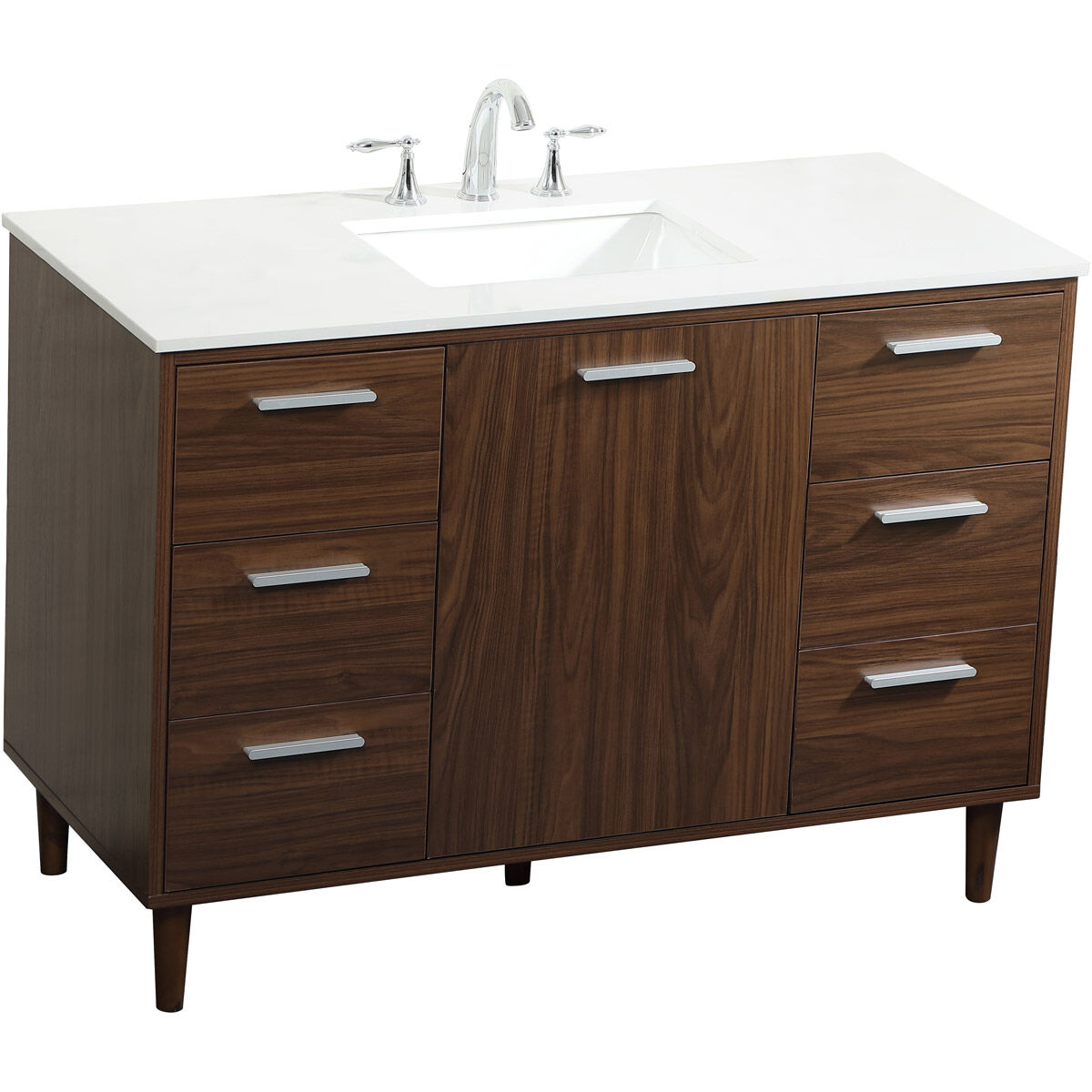 Baldwin 48 X 22 X 34 inch Walnut Vanity Sink Set