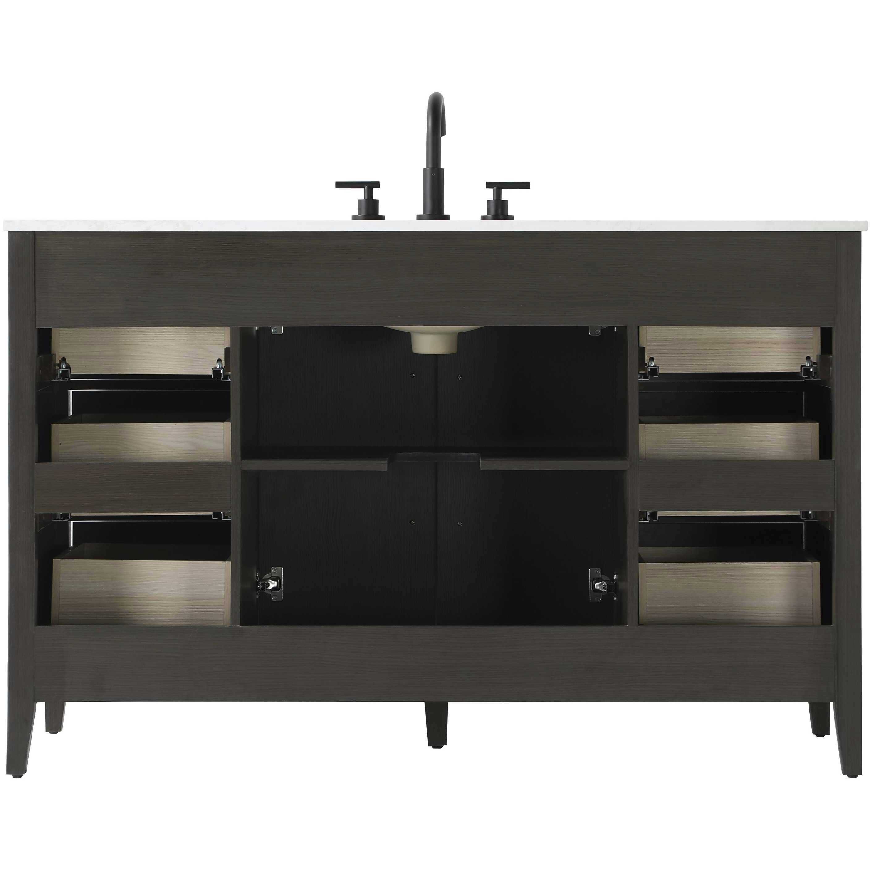 Millie 54 X 35 inch Mocha Brown Bathroom Vanity Cabinet