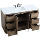 Blake 54 X 22 X 34 inch Natural Oak Vanity Sink Set