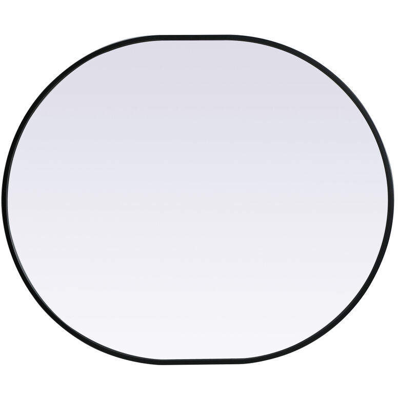 Asha 36 X 30 inch Black Mirror in 30 x 36