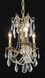 Rosalia 3 Light 13 inch French Gold Pendant Ceiling Light in Clear, Royal Cut