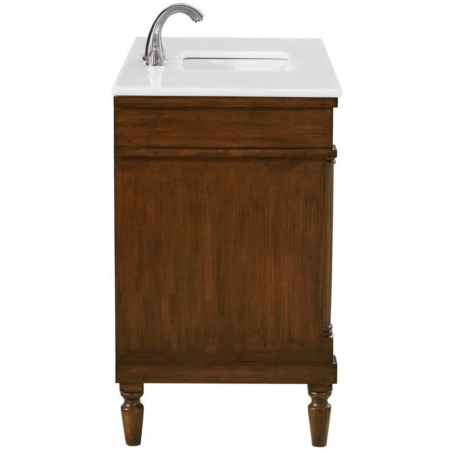 Lexington 42 X 21.5 X 35 inch Walnut Vanity Sink Set