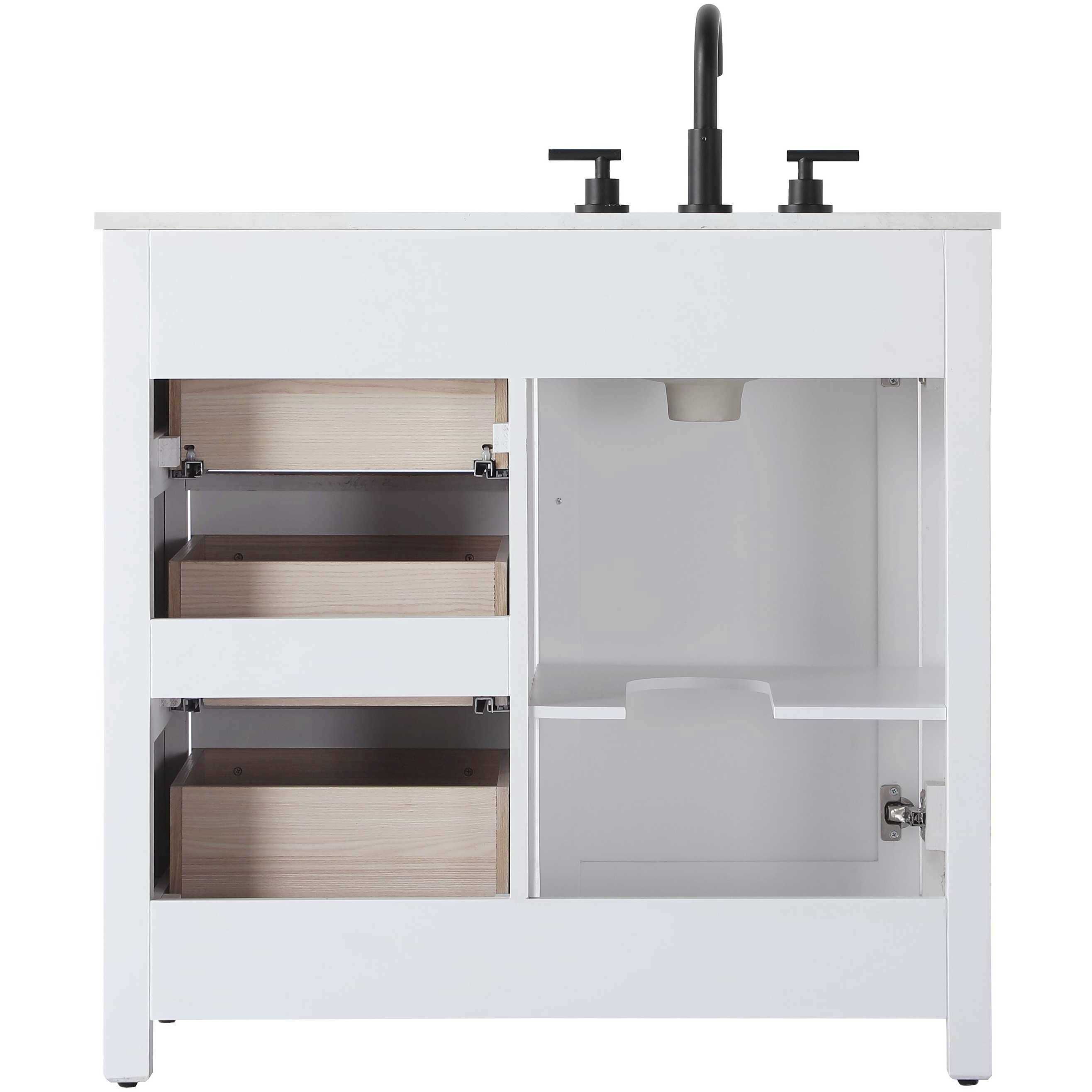 Alina 36 X 34 inch White Bathroom Vanity Cabinet