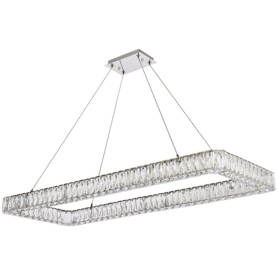 Monroe 1 Light 50 inch Chrome Pendant Ceiling Light