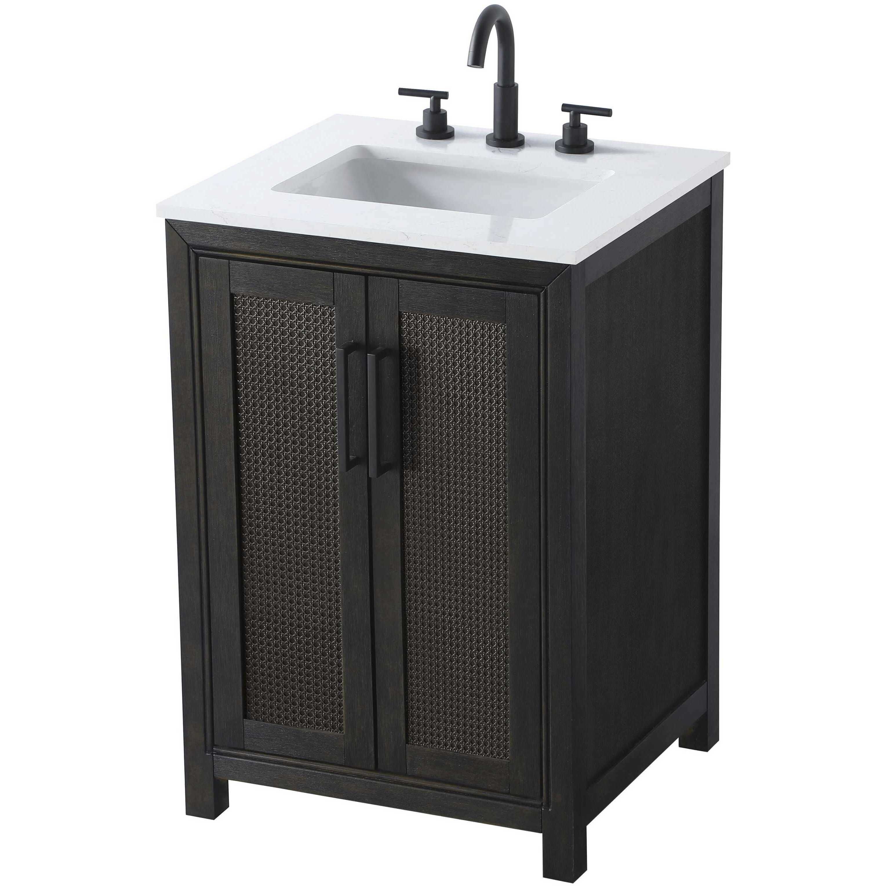 Alina 24 X 35 inch Chocolate Oak Bathroom Vanity Cabinet