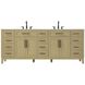 Virginia 84 X 35 inch Honey Brown Bathroom Vanity Cabinet