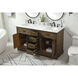 Americana 60 X 22 X 35 inch Driftwood Vanity Sink Set