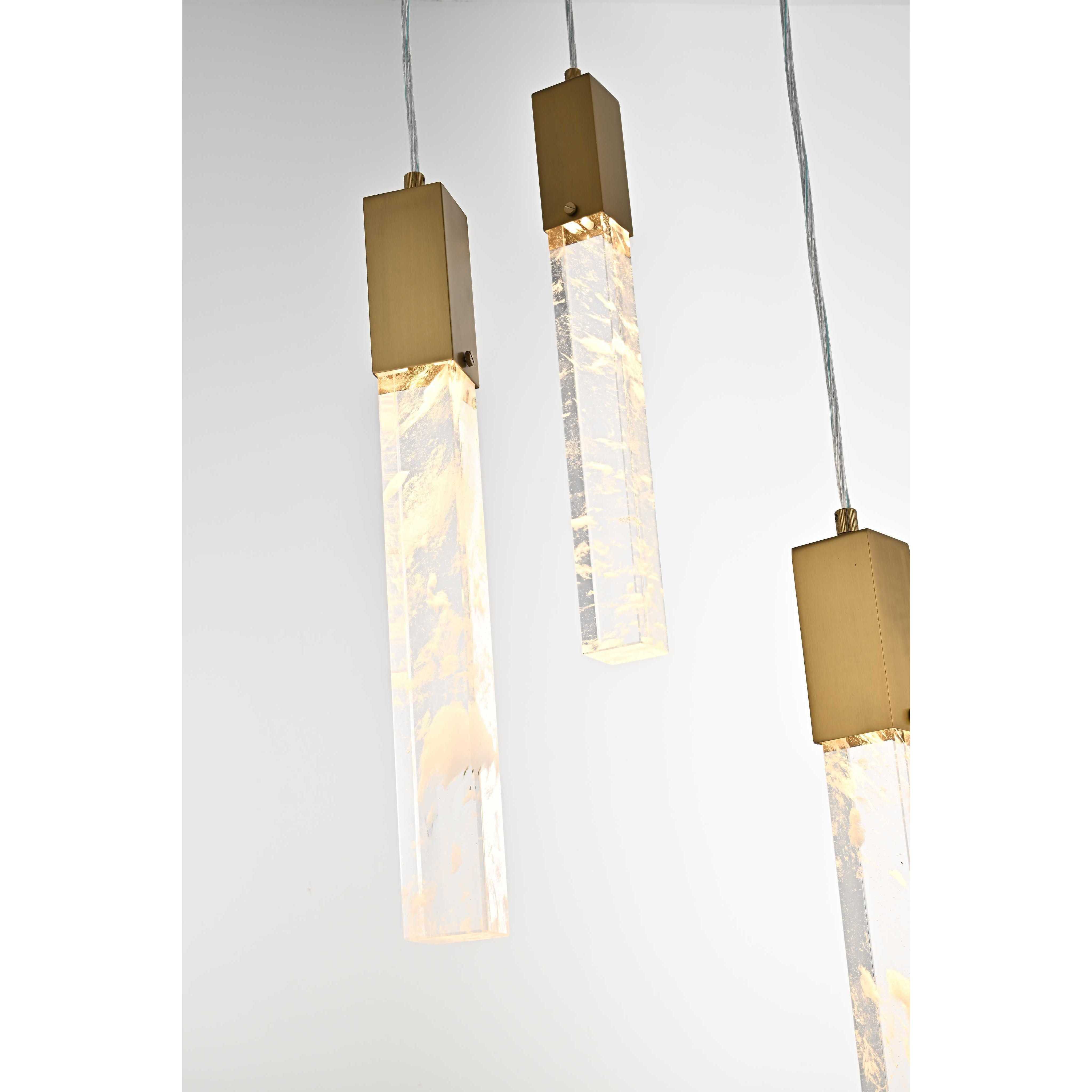 Aurora 25 Light 42 inch Satin Gold Chandelier Ceiling Light