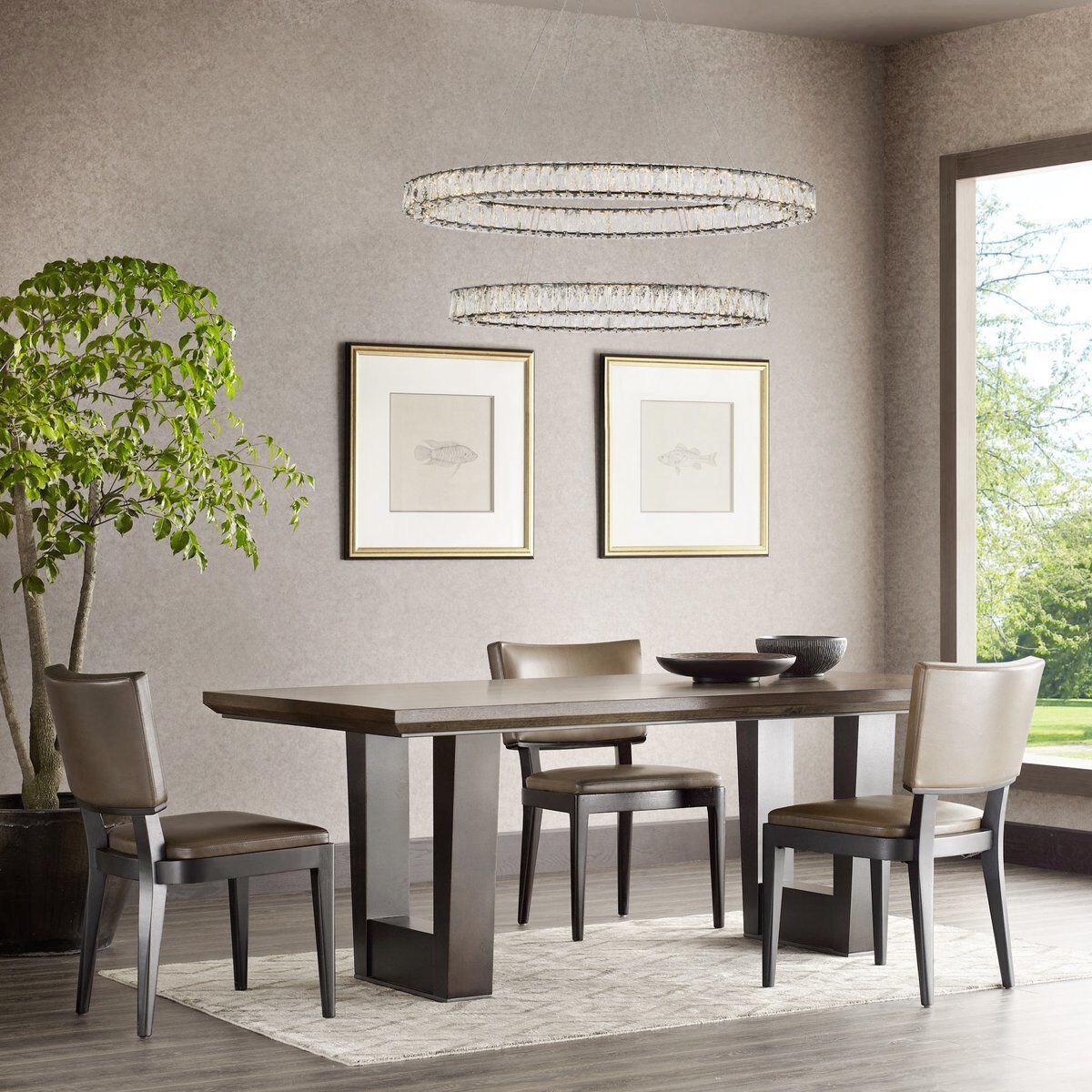 Monroe 2 Light 40 inch Black Pendant Ceiling Light