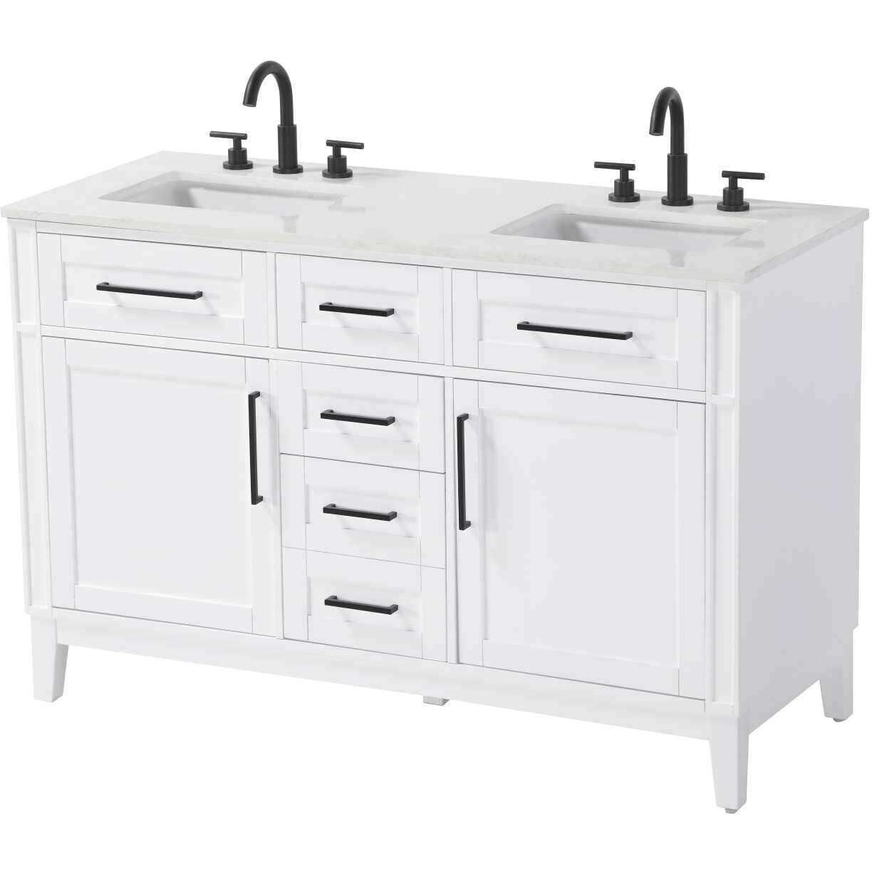 Virginia 54 X 35 inch White Bathroom Vanity Cabinet
